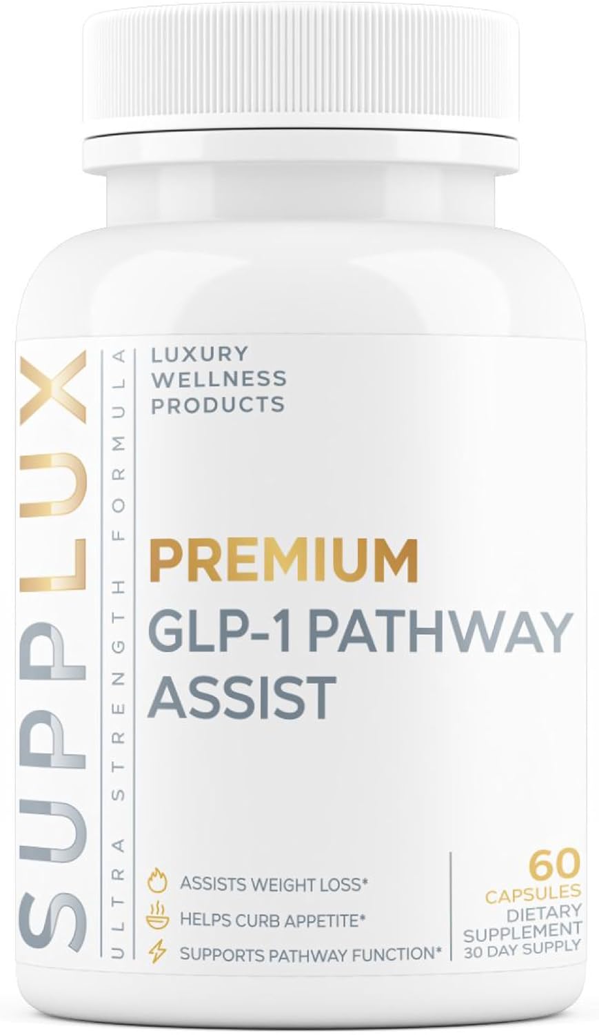 Premium GLP-1 Pathway Support Supplement for Weight Loss to Burn Fat &amp; Suppress Appetite - Shredding Pills for Women &amp; Fat Burner for Men | 3rd Party Tested Supplement - 60 Pills for Adults