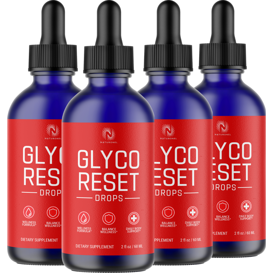 Glyco Reset Drops (4 Pack) – Advanced 3-in-1 Amino Acid Wellness Formula with L-Arginine, L-Glutamine & L-Tryptophan – Daily Balance & Body Support – Lemon Flavor