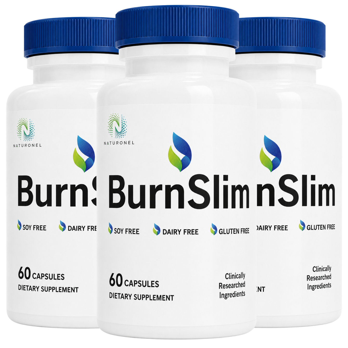 BurnSlim (3 Pack) Premium Multi-Ingredient Formula with Raspberry Ketones, African Mango, Green Tea Extract, Apple Cider Vinegar & Grape Seed Extract, Dietary Supplement