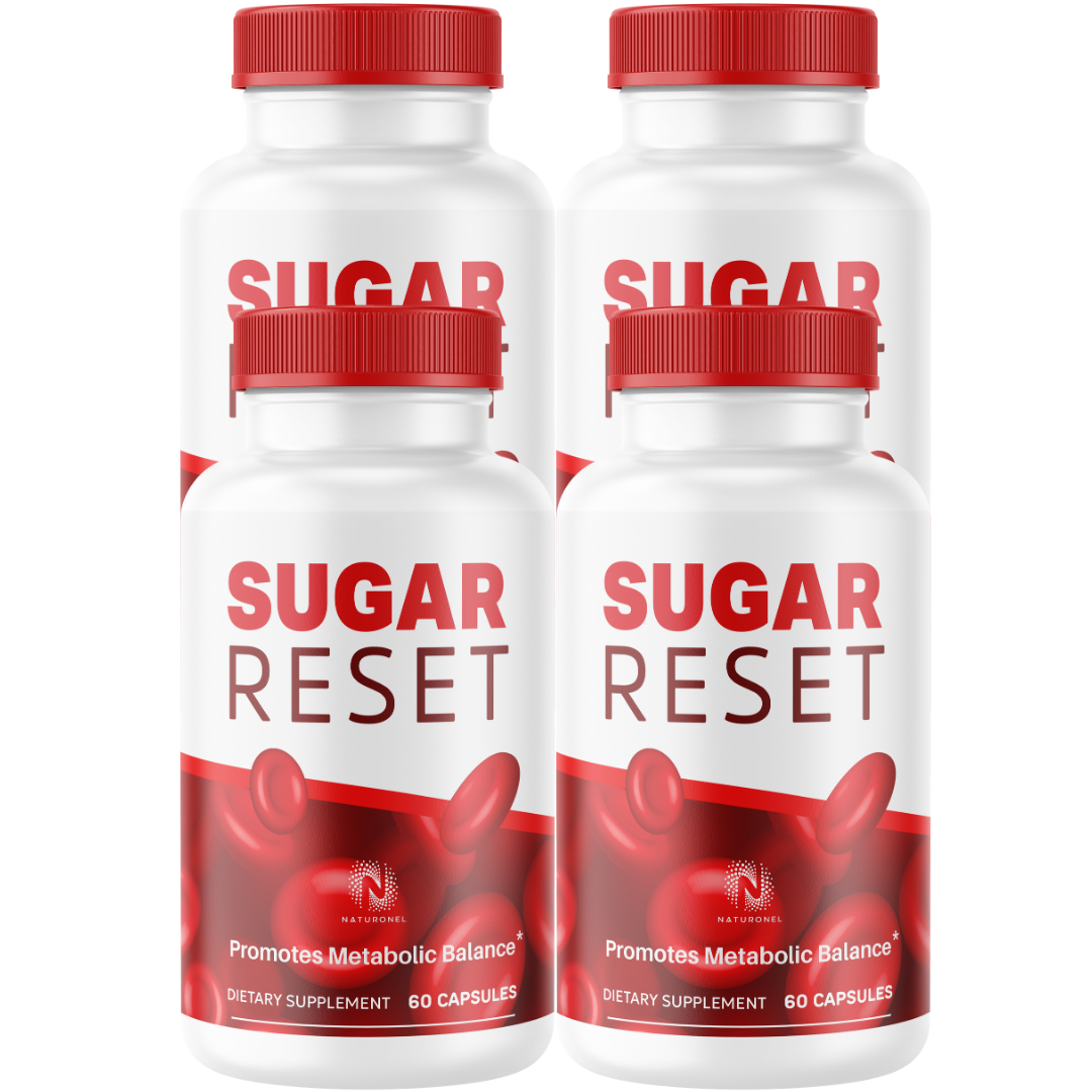 Sugar Reset (4 Pack) Supplement – Advanced Metabolic Balance Formula with Banaba, Bitter Melon, Chromium, Gymnema & Alpha Lipoic Acid – Daily Wellness Support