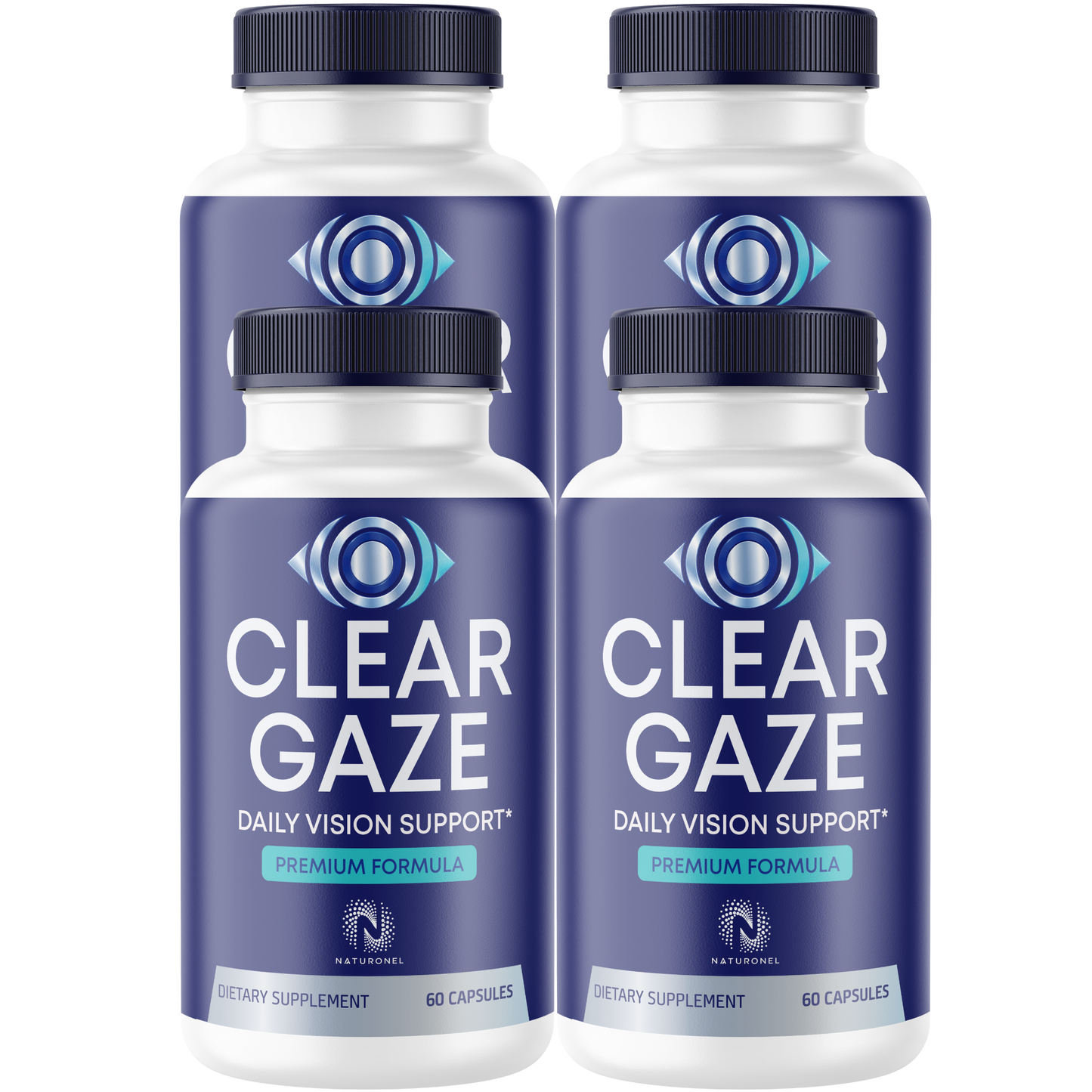Clear Gaze (4 Pack) Vision Supplement – Advanced Eye Health Formula with Lutein, Bilberry, Eyebright, Zeaxanthin, Vitamins & Antioxidants for Healthy Vision Support