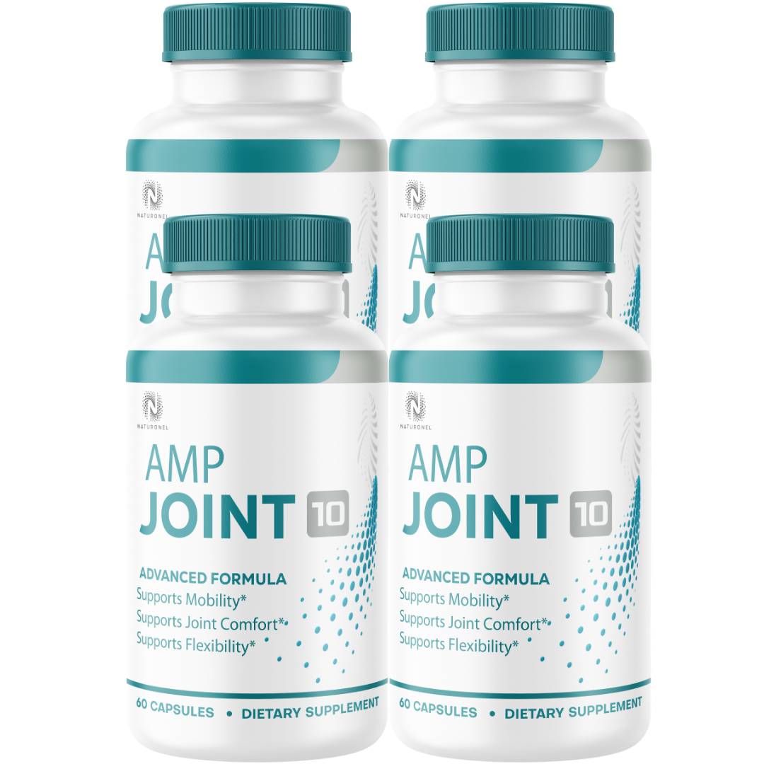 AMP Joint 10 (4 Pack) – Advanced Joint Support Supplement with Glucosamine 1500mg, Chondroitin, Boswellia, Turmeric & MSM – Mobility & Flexibility Support