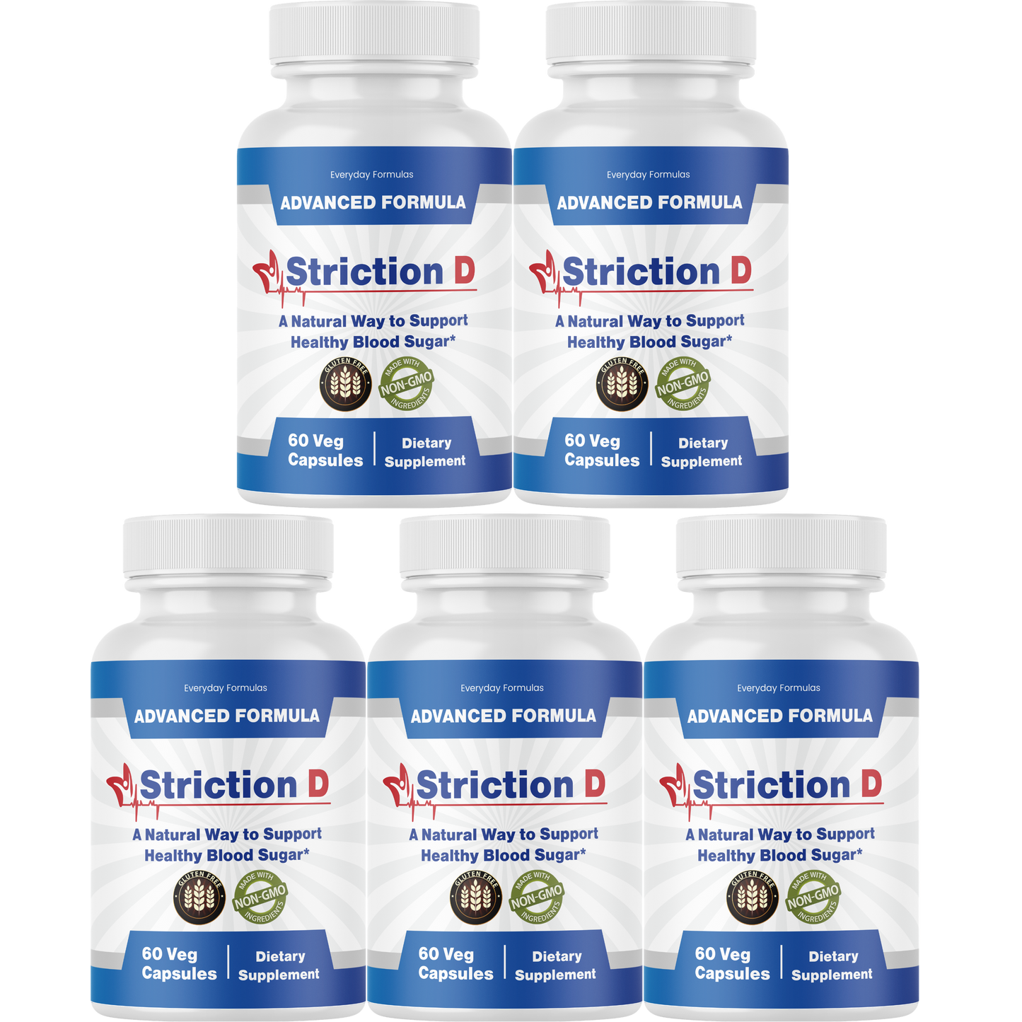 Striction D Healthy Blood Sugar Support Formula 60 Capsules