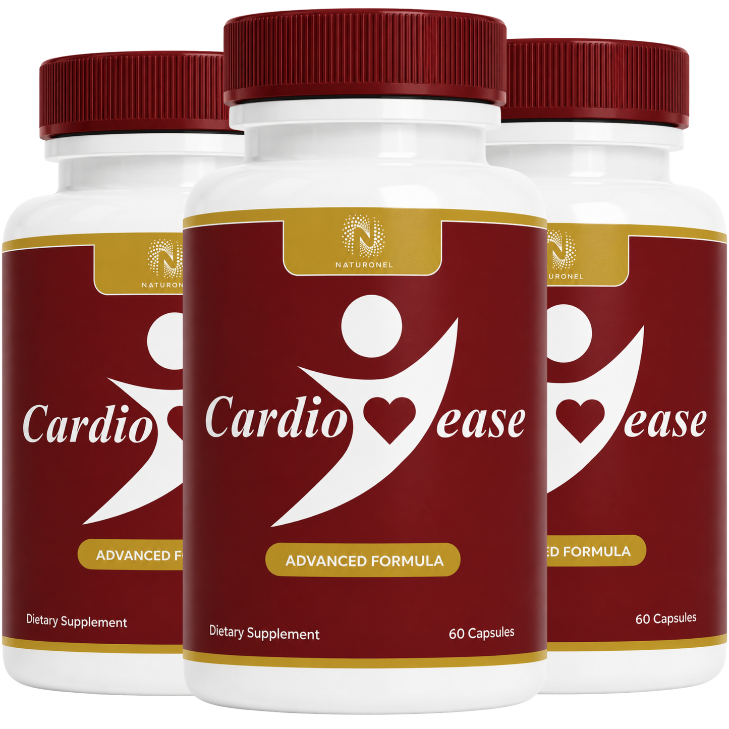 Cardio Ease (3 Pack) Advanced Multi-Ingredient Formula with Vitamins, Minerals & Botanical Extracts, Daily Dietary Supplement with Vitamin C, Vitamin E, Chromium, Alpha Lipoic Acid & L-Taurin