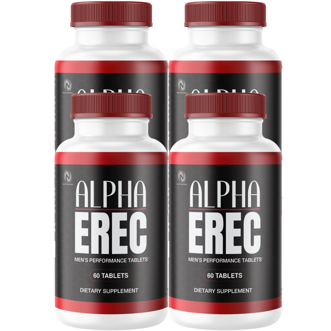 Alpha Erec Advanced Men's Performance Tablets (4 Pack) – Male Stamina, Energy & Vitality Support with Tongkat Ali, Maca, Ginseng & Zinc