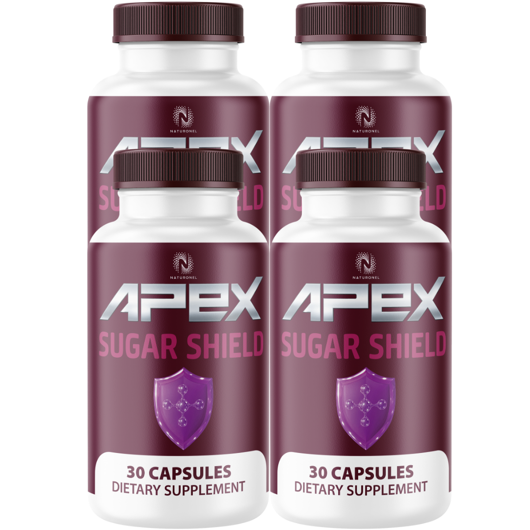APEX Sugar Shield Advanced Glucose Support (4 Pack) – Blood Sugar Support Capsules with Banaba, Bitter Melon, Gymnema, Chromium & Alpha Lipoic Acid