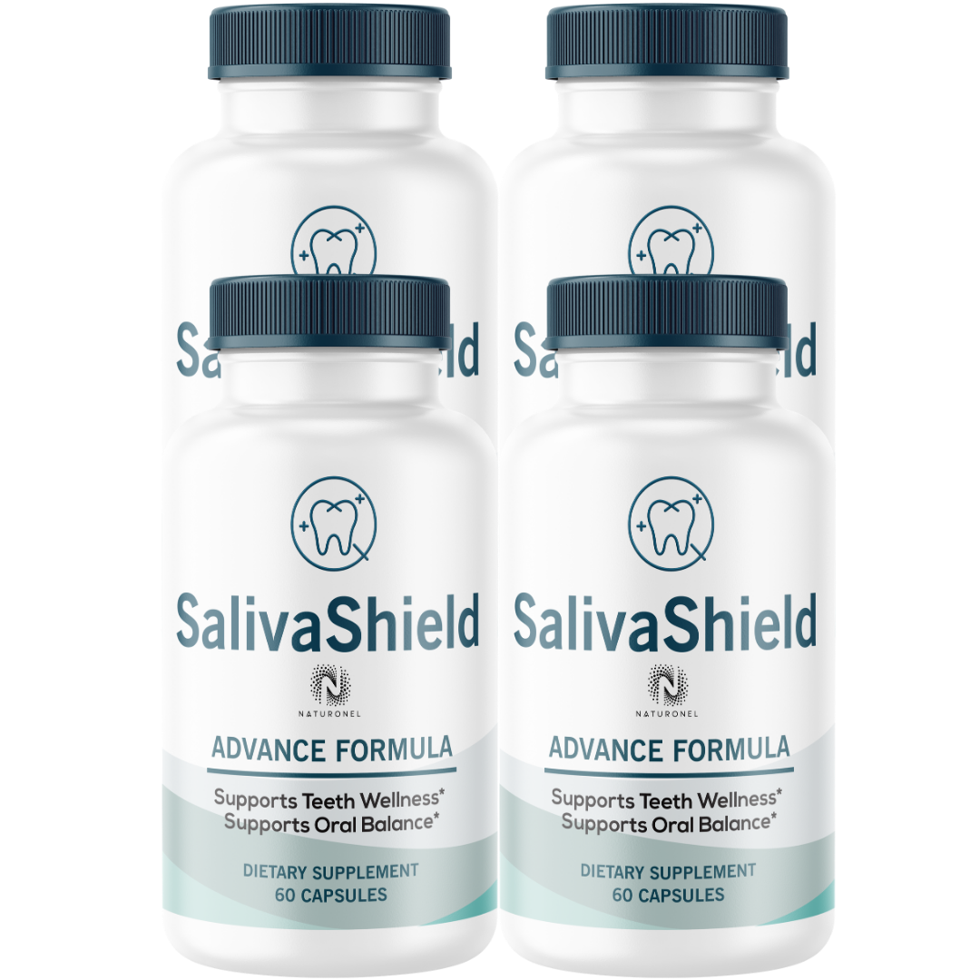 SalivaShield Oral Probiotic Supplement (4 Pack) – 40 Billion CFU Advanced Formula for Teeth Wellness & Oral Balance – 5 Probiotic Strains with Marine Polysaccharide & FOS