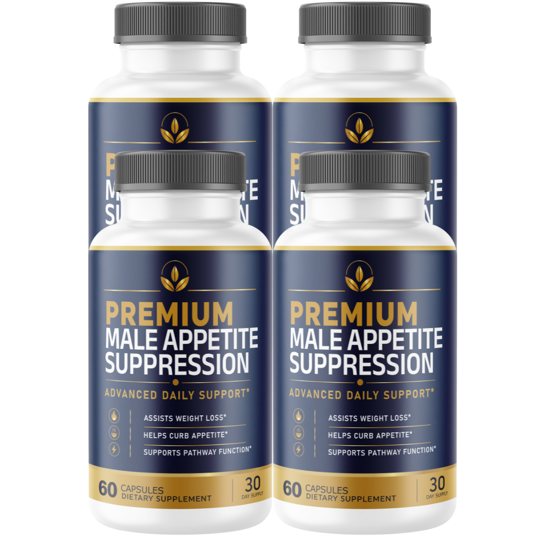 Male Appetite Suppressant Supplement for Men (4 Pack) – Premium Weight Management Formula with Green Coffee Bean, Garcinia Cambogia, Raspberry Ketones, Green Tea & Caffeine