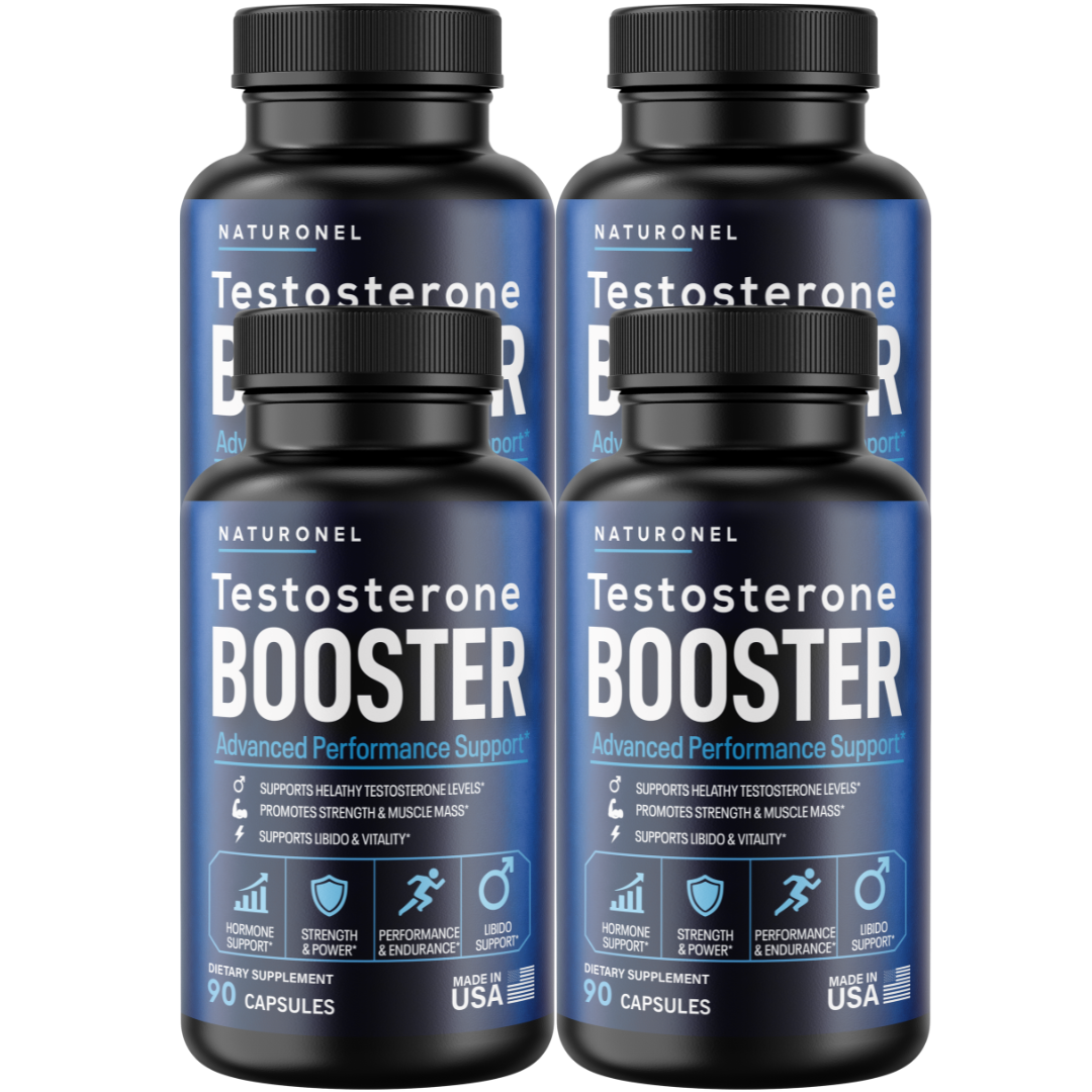 Testosterone Booster for Men (4 Pack)- Advanced Performance Formula with Tribulus, Tongkat Ali, Zinc, Magnesium, Epimedium & Saw Palmetto - Supports Healthy Testosterone Levels, Strength, Energy & Vitalit