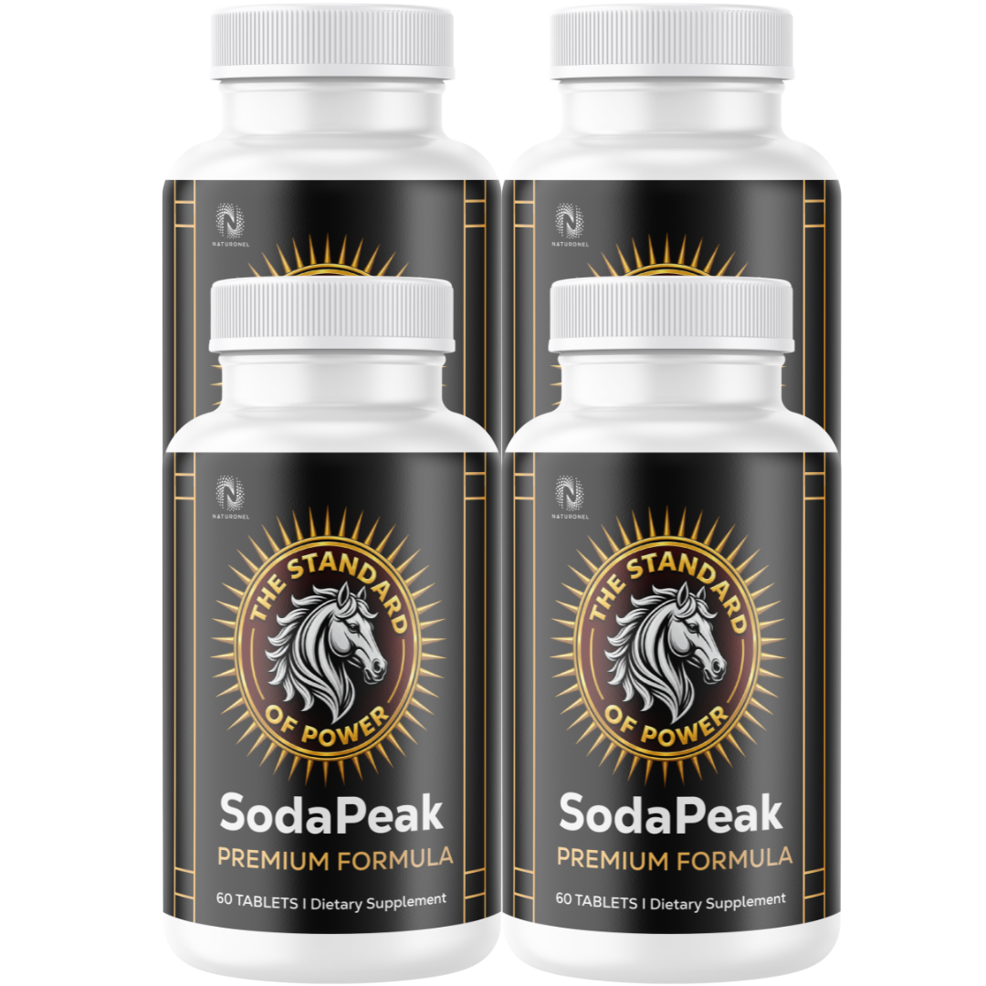 SodaPeak Premium Male Vitality Complex (4 Pack) – 400mg Longjack, 250mg Maca Root, Ginseng, Zinc & L-Arginine