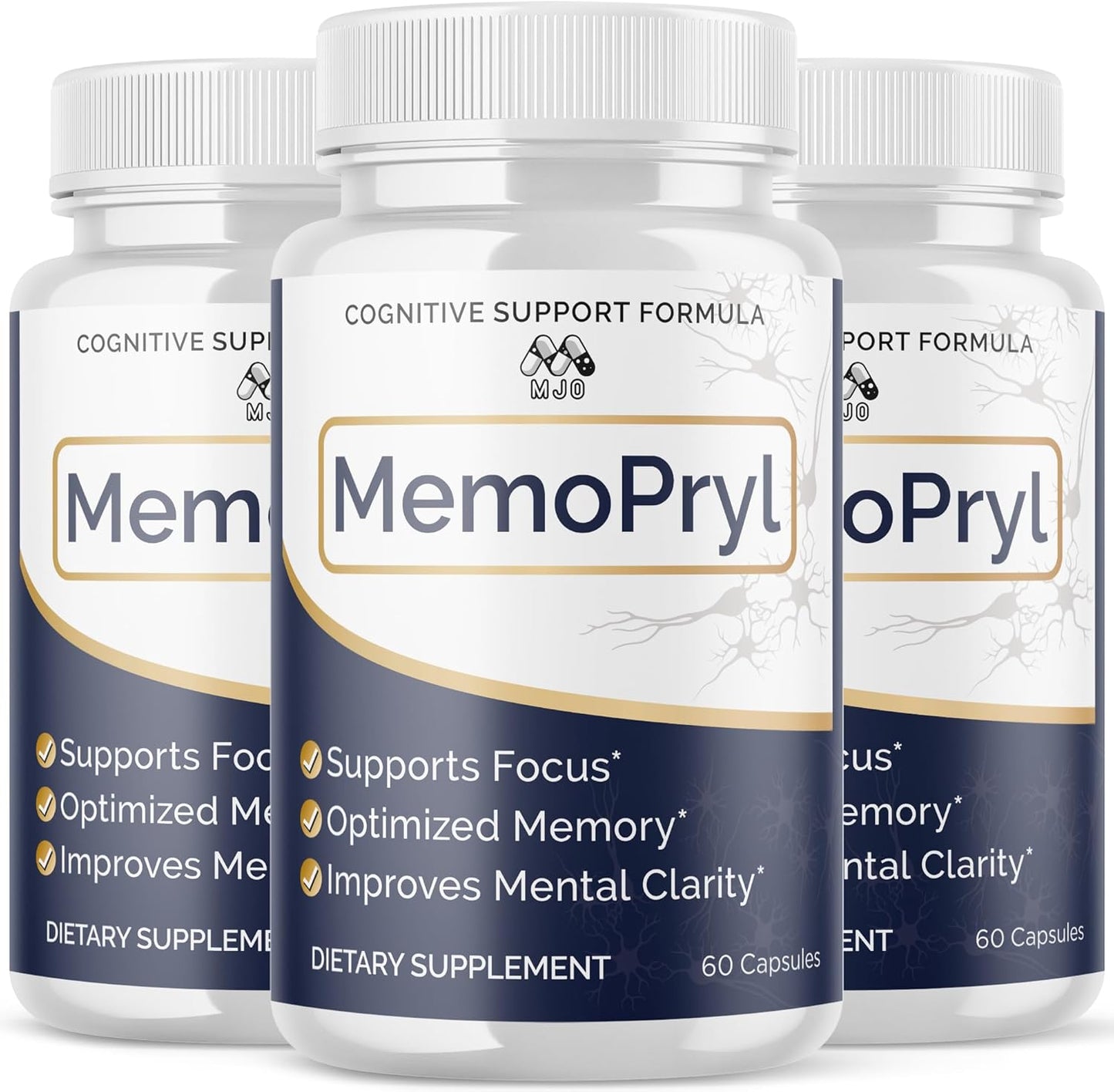 (3 Pack) Memopryl Brain Capsules, Official Memopryl Pills with All Natural Ingredients, Advanced Formula Memo Pryl Health and Wellness Support Pills with Maximum Strength Multivitamins (180 Capsules)