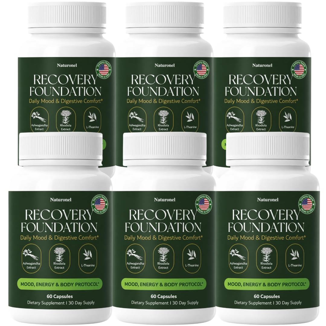 Zafira Organics Recovery Foundation Capsules (6 Bottles) Zafira Recovery Foundation Herbal Supplement for Mood Support, Mental Clarity &amp; Daily Wellness