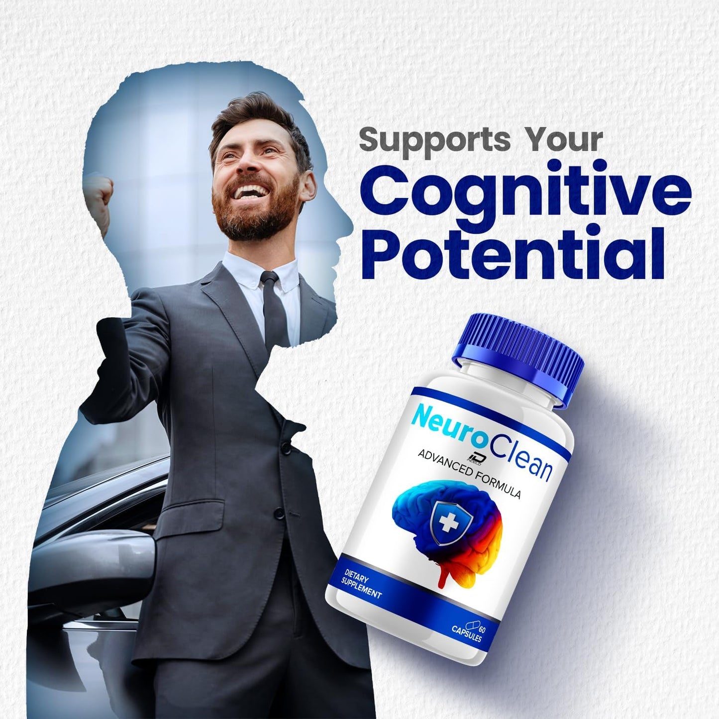 Neuro Clean Supplement Capsules – Neuro Clean Natural Blend Formula Focus Memory Support and Reviews (5 Pack – 300 Capsules)