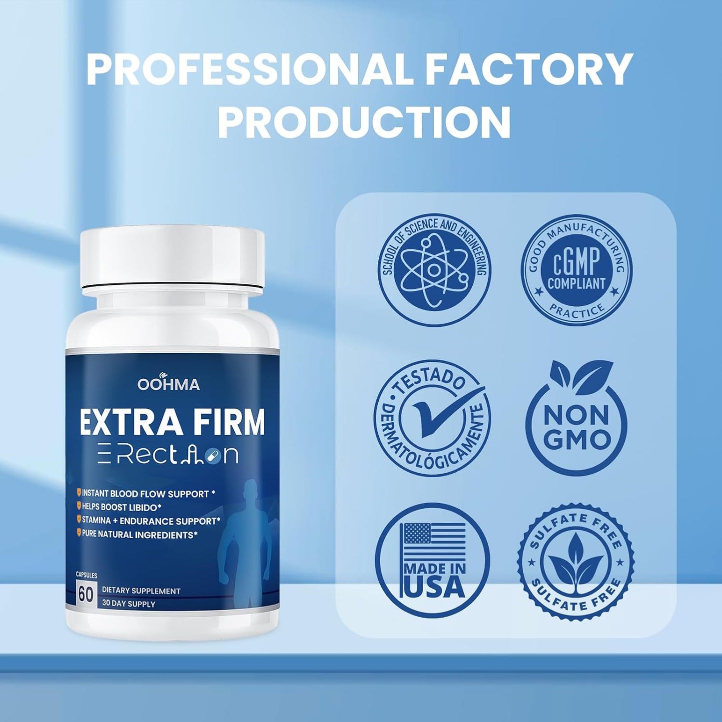 New Male Enhancing Supplement, Designed to be Fast Acting for Blood Flow to Gain Length &amp; Girth + Stamina, Increase Size, Strength, Maca, Epimedium, and Other Natural Ingredients, 3rd Party Tested