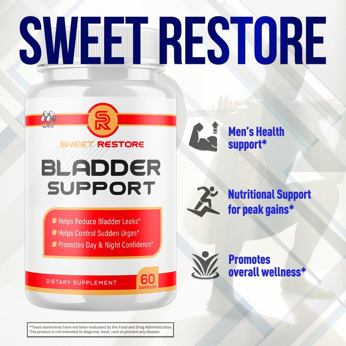 (2 Pack) Sweet Restore Bladder Control Capsules, Official Sweet Restore Bladder Control Pills with All Natural Ingredients, Support Bladder Health, Maximum Strength Vitamins Supplement (120 Capsules)