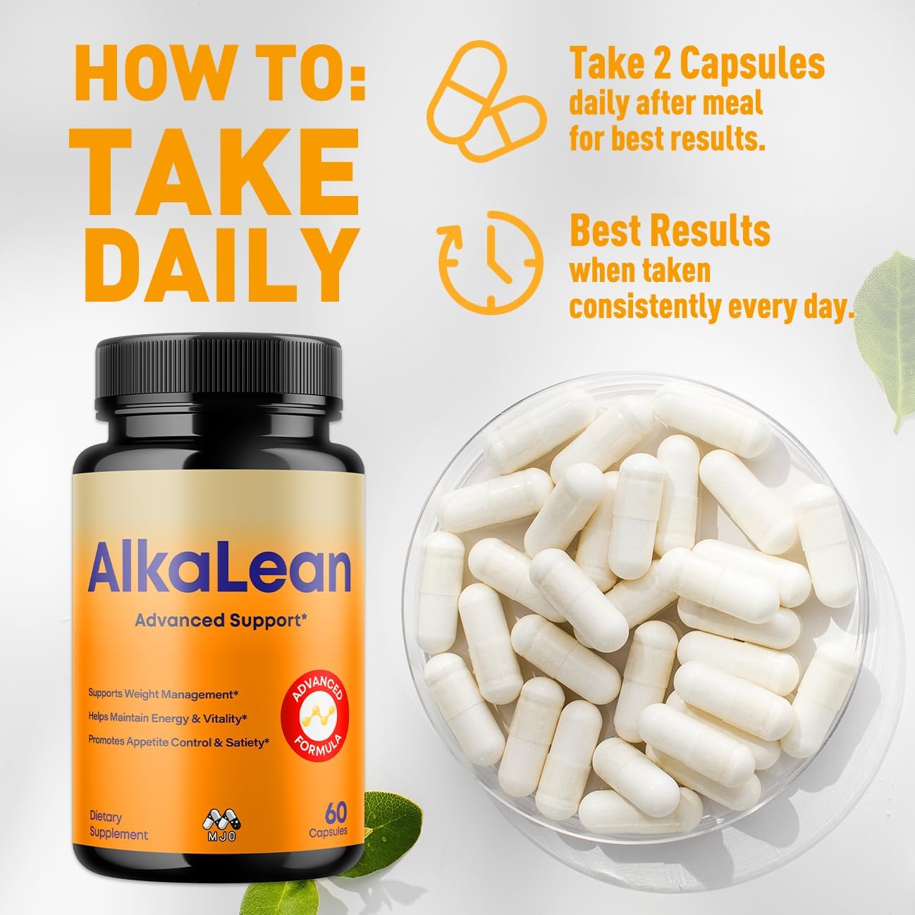 (3 Pack) Alkalean Capsules, Official Alkalean Pills with All Natural Ingredients, Advanced Weight and Wellness Supplement, Maximum Strength Healthy Lifestyle Vitamins for Women and Men (180 Capsules)