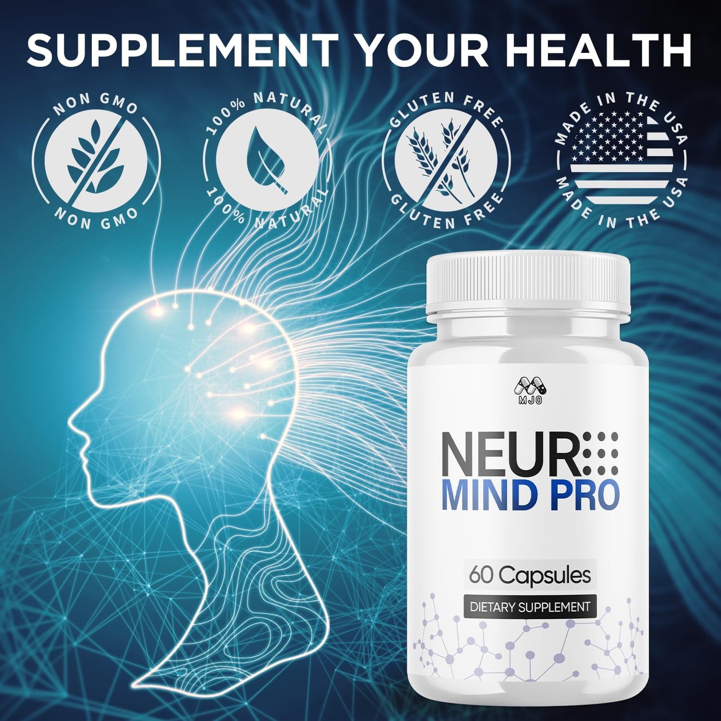 (5 Pack) Neuro Mind Pro Capsules, Official NeuroMind Pro Brain Health Pills with All Natural Ingredients, Brain Health and Wellness Supplement with Premium Vitamins for Women and Men (300 Capsules)
