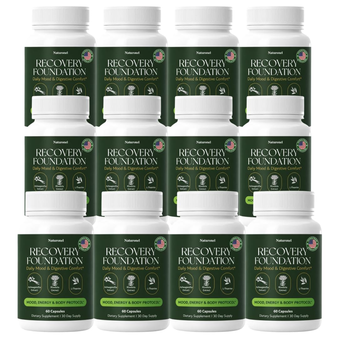 Zafira Organics Recovery Foundation Capsules (12 Bottles) Zafira Recovery Foundation Herbal Supplement for Mood Support, Mental Clarity &amp; Daily Wellness