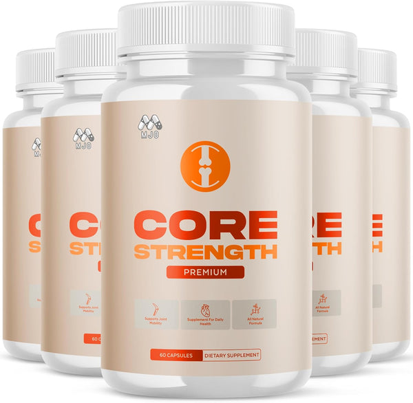 (5 Pack) Core Strength Supplement for Joint Support, Official Core Strength Joint Pills with All Natural Ingredients, Advanced Health &amp; Wellness Support with Max Strength Multivitamins (300 Capsules)
