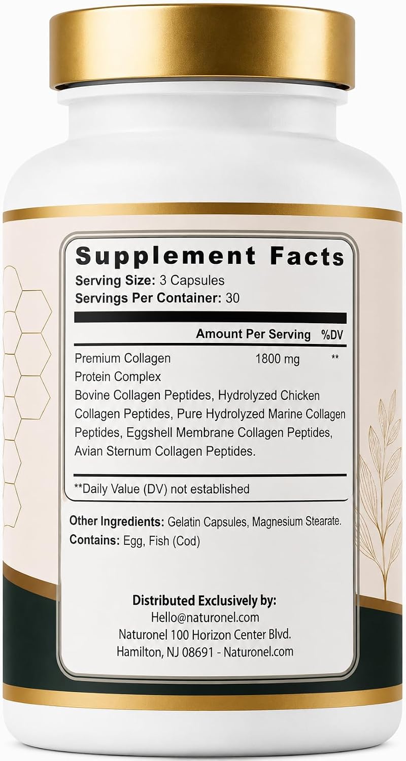 Elastin Peptide Skin Tightening Formula (12 Bottles) 1800mg Per Serving, Supports Skin Firmness &amp; Elasticity, Daily Beauty Supplement for Healthy-Looking