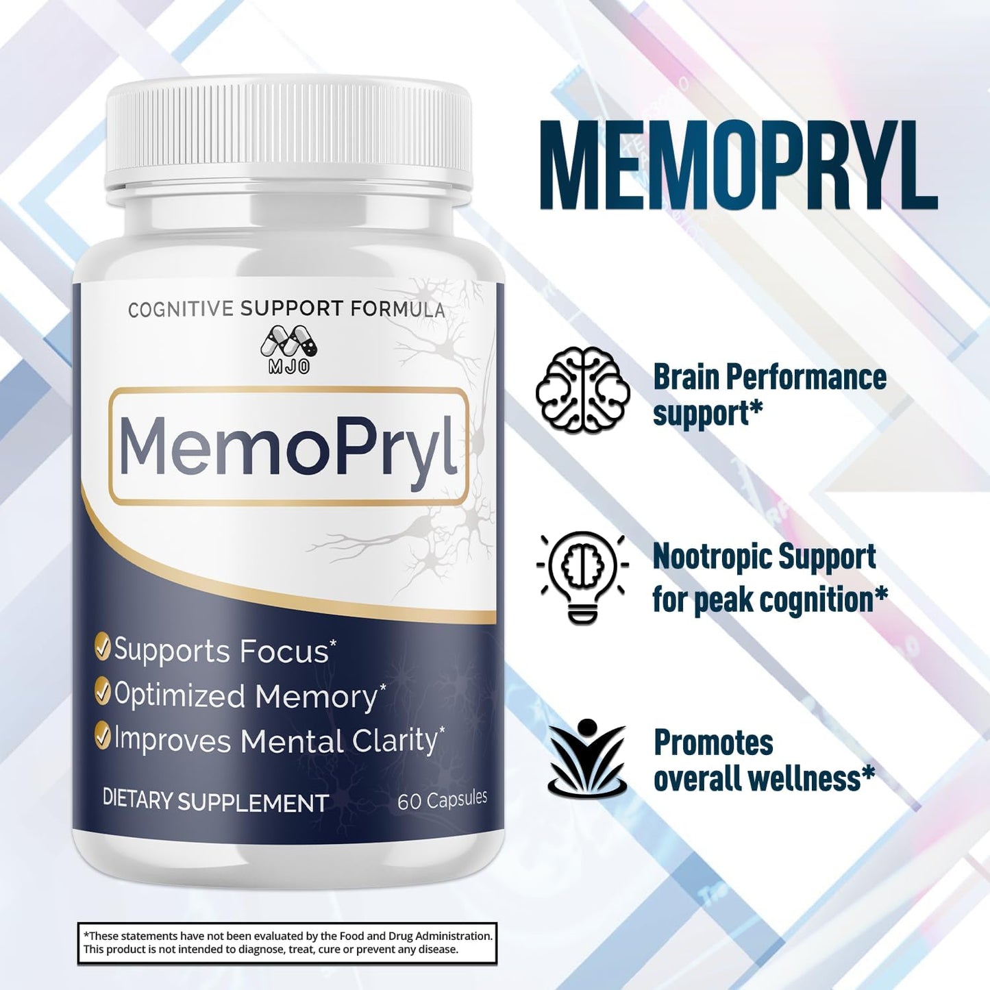 (5 Pack) Memopryl Brain Capsules, Official Memopryl Pills with All Natural Ingredients, Advanced Formula Memo Pryl Health and Wellness Support Pills with Maximum Strength Multivitamins (300 Capsules)