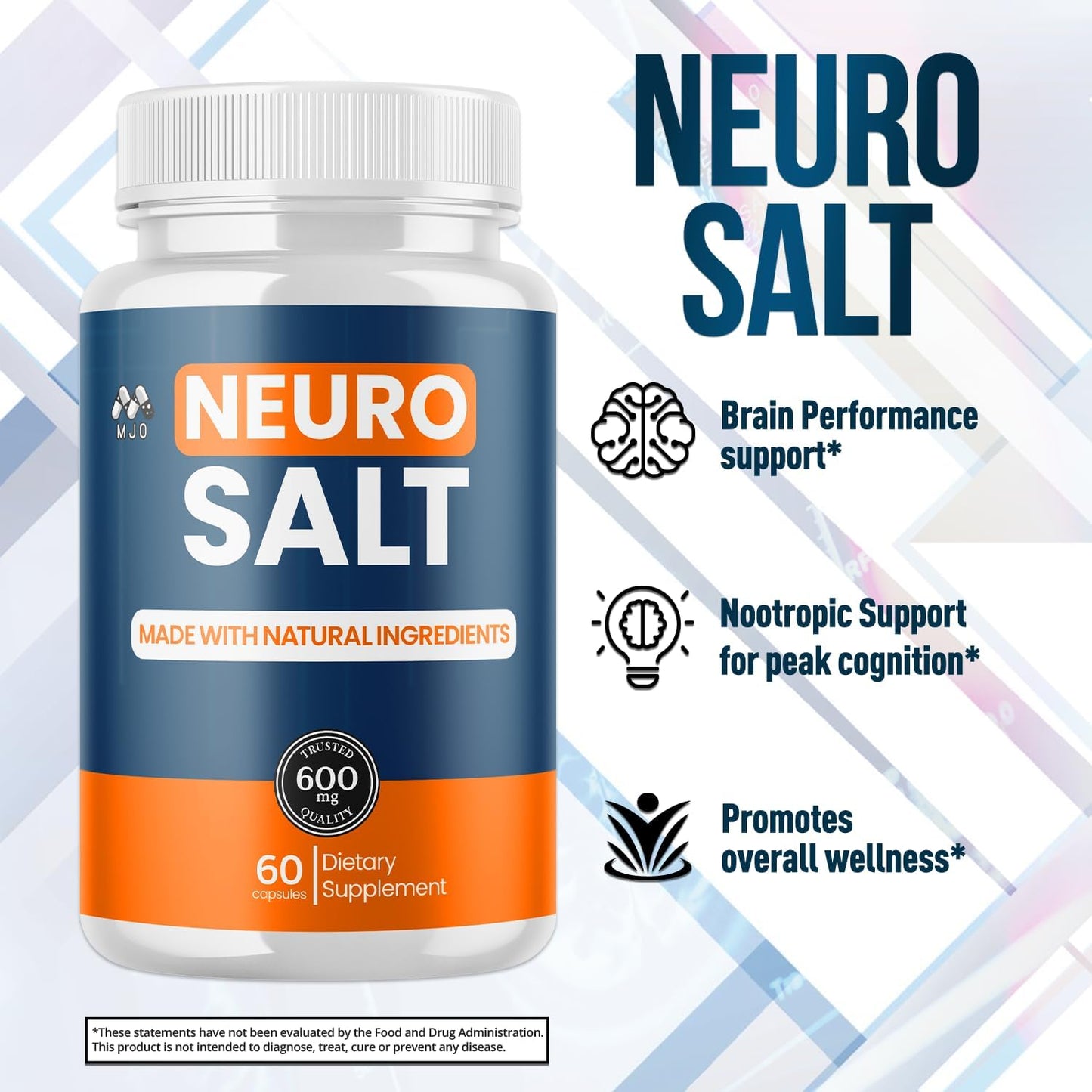 (2 Pack) Neuro Salt Capsules, NeuroSalt Pills with All Natural Ingredients, Advanced Neuro Salt Capsules Overall Health and Wellness Supplement Formula with Max Strength Multivitamin (120 Capsules)