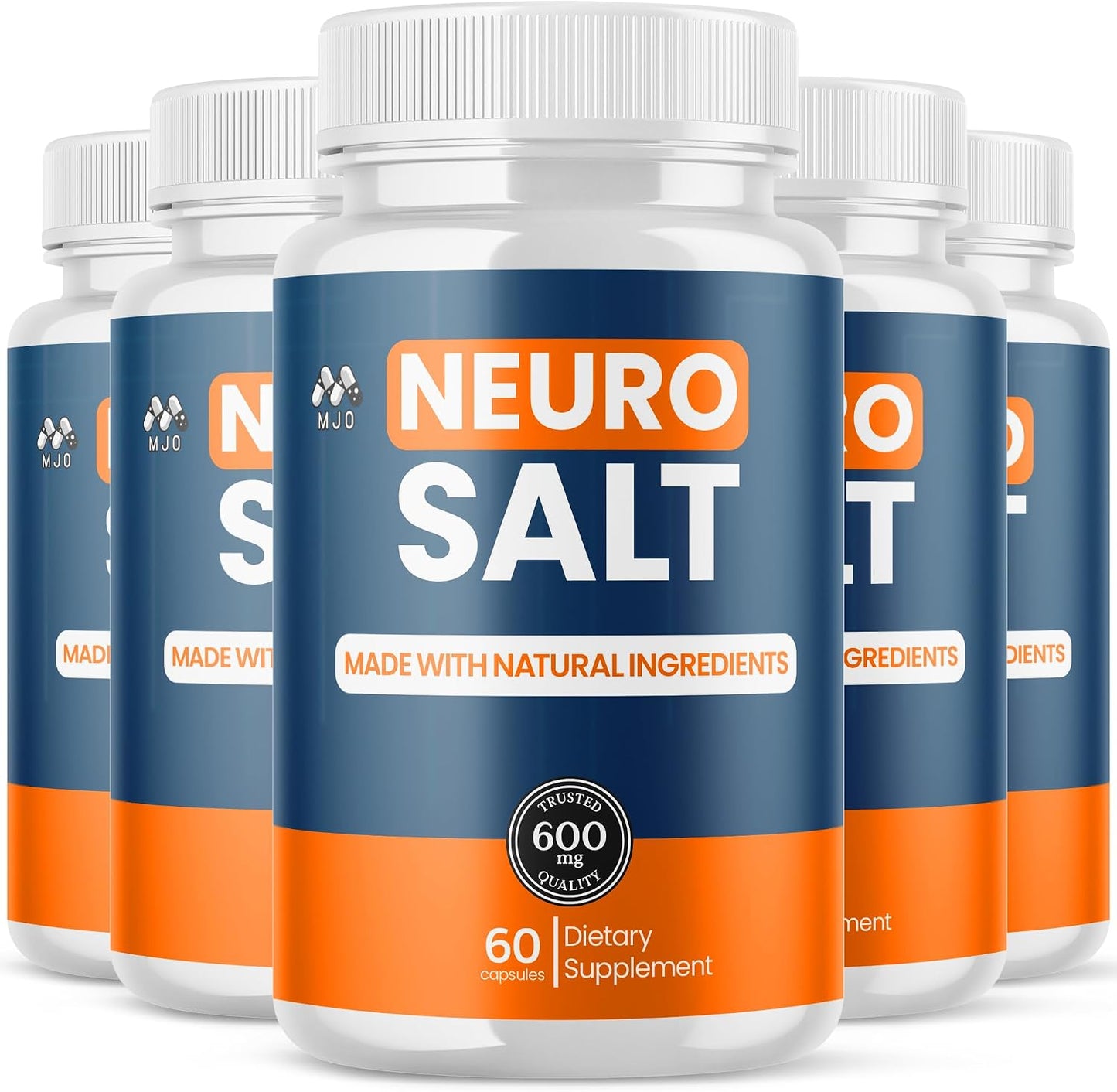 (5 Pack) Neuro Salt Capsules, NeuroSalt Pills with All Natural Ingredients, Advanced Neuro Salt Capsules Overall Health and Wellness Supplement Formula with Max Strength Multivitamin (300 Capsules)