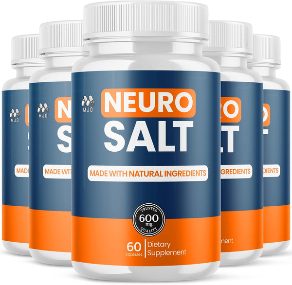 (5 Pack) Neuro Salt Capsules, NeuroSalt Pills with All Natural Ingredients, Advanced Neuro Salt Capsules Overall Health and Wellness Supplement Formula with Max Strength Multivitamin (300 Capsules)