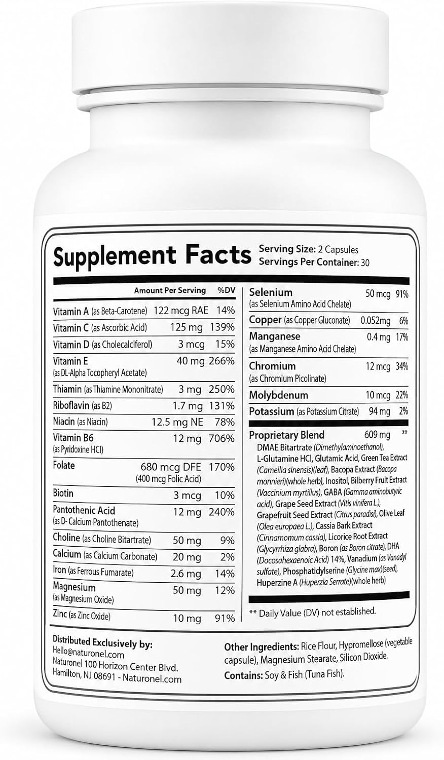 Cognitive Max Brain Supplement (3 Bottles) Focus Supplement for Memory, Mental Clarity &amp; Brain Health Support – Nootropic Formula with DMAE, Bacopa &amp; Phosphatidylserine