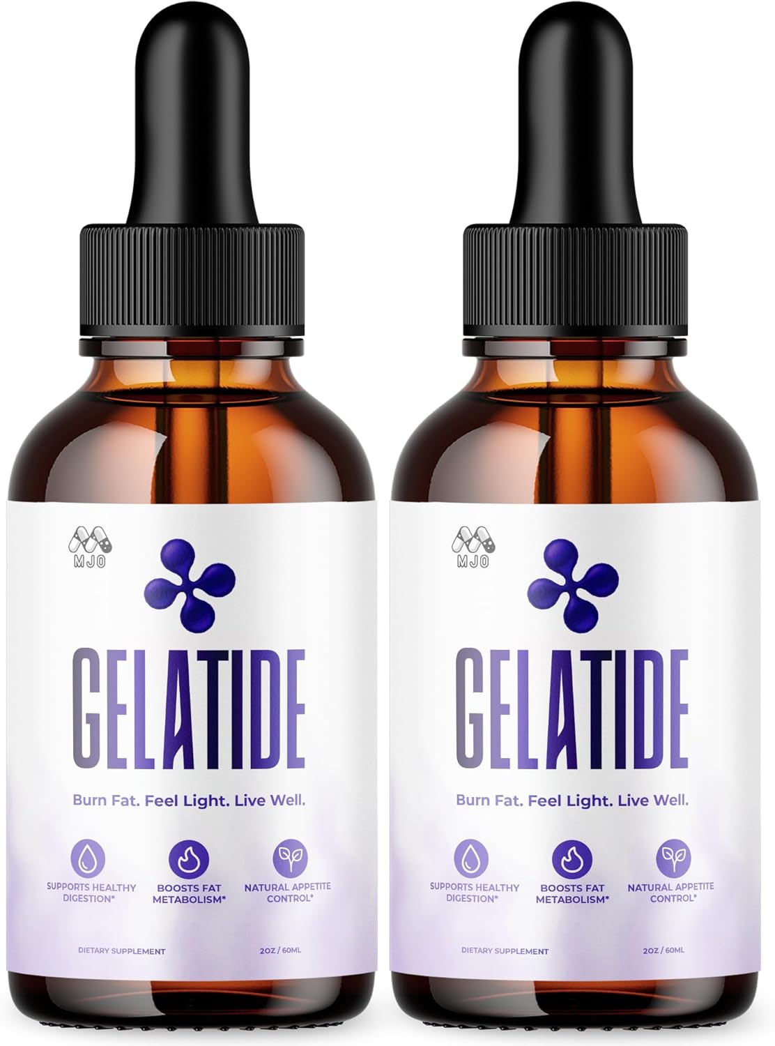 (2 Pack) Gelatide Drops, Official Gelatide Health Support Formula with All Natural Ingredients, Advanced Active Lifestyle Support Supplement Max Strength Vitamin Formula for Women &amp; Men (60 Servings)