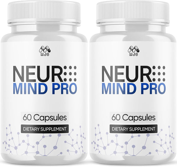 (2 Pack) Neuro Mind Pro Capsules, Official NeuroMind Pro Brain Health Pills with All Natural Ingredients, Brain Health and Wellness Supplement with Premium Vitamins for Women and Men (120 Capsules)