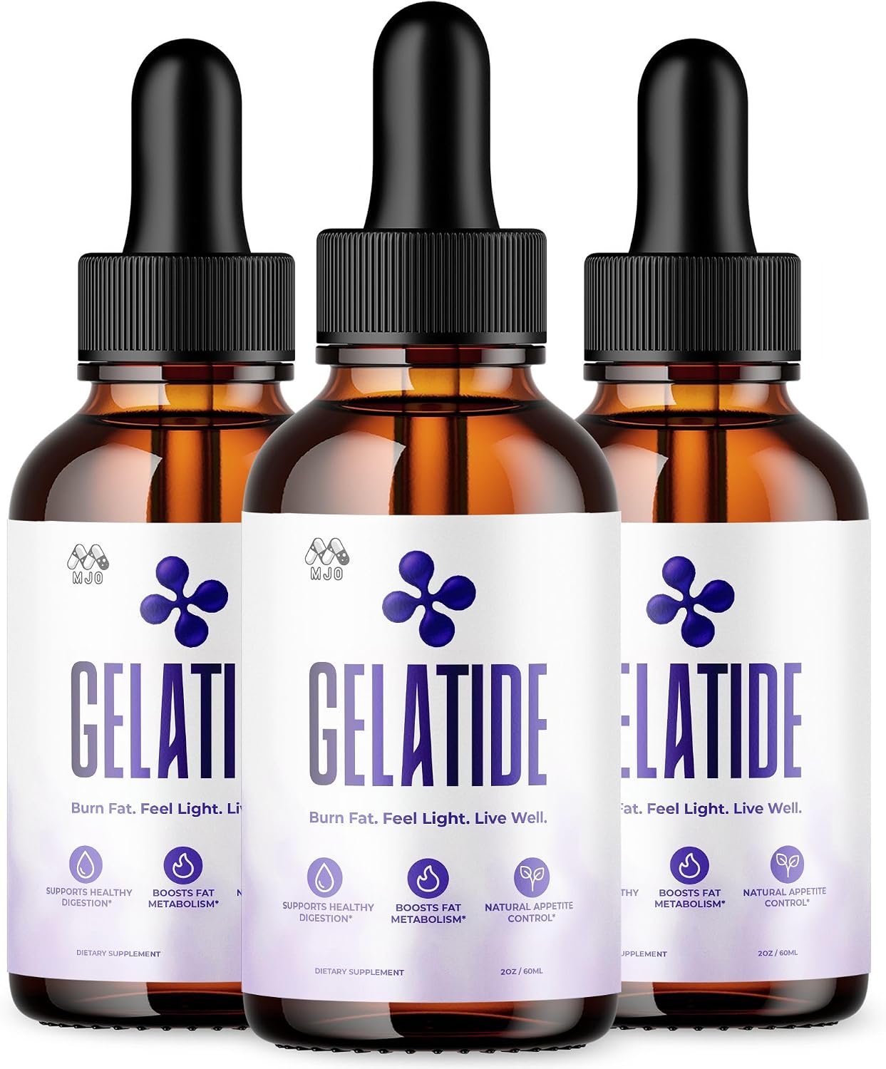 (3 Pack) Gelatide Drops, Official Gelatide Health Support Formula with All Natural Ingredients, Advanced Active Lifestyle Support Supplement Max Strength Vitamin Formula for Women &amp; Men (90 Servings)