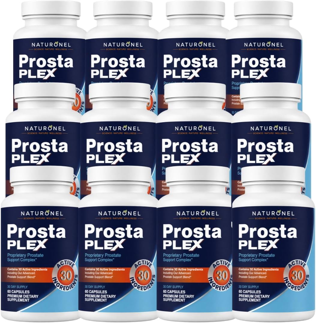 ProstaPlex Prostate Support (12 Bottles) Saw Palmetto 200mg, Pygeum, Plant Sterols, Mushroom Blend, Zinc &amp; Selenium - Supports Urinary Flow, Bladder Health &amp; Prostate Wellness