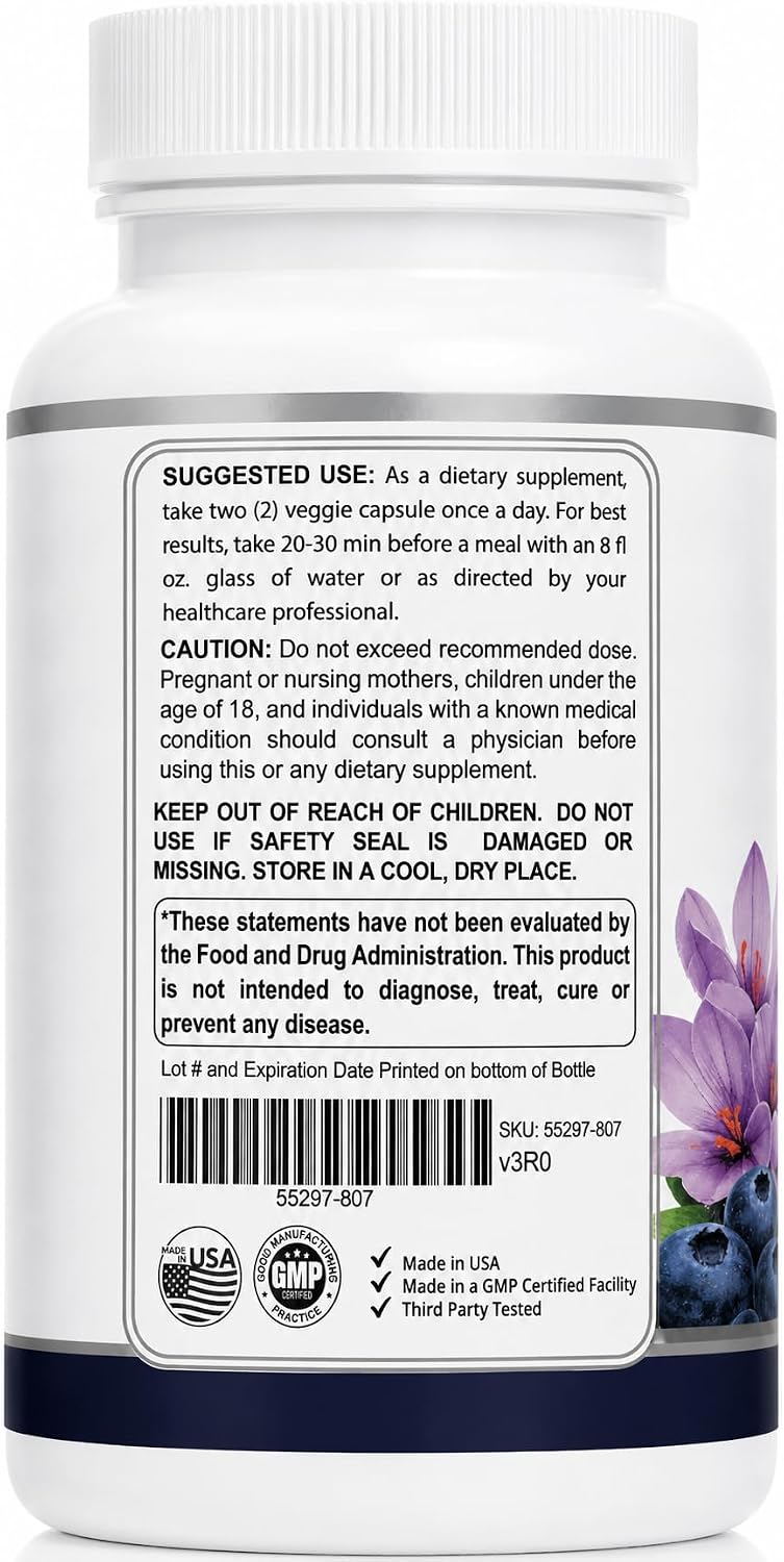 Visiovance 15 in 1 Advanced Eye Formula (2 Bottles) Visiovance Eye Supplement | Digital Eye Strain &amp; Night Driving Clarity, All 3 Carotenoids (Lutein, Zeaxanthin), Bilberry