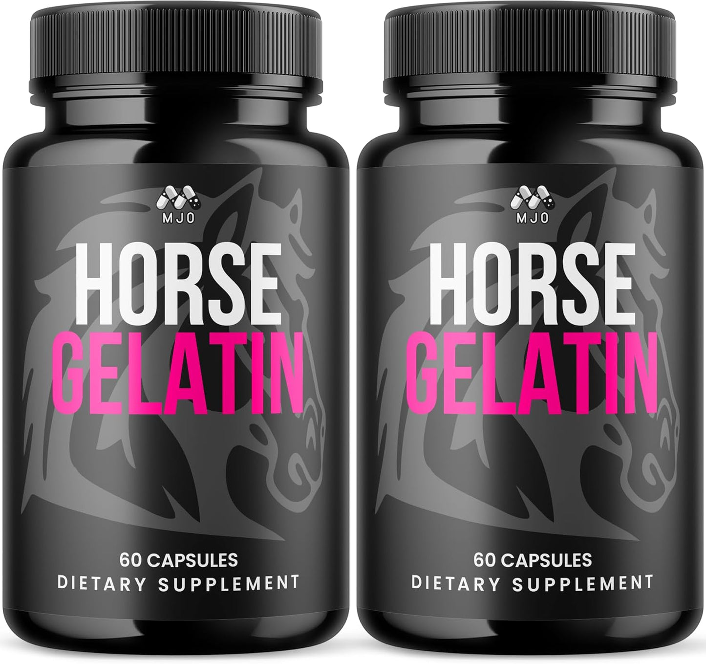 (2 Pack) Horse Gelatin Capsules, Official HorseGelatin Pills for Men with All Natural Ingredients, Advanced Mens Health and Wellness Support Pill, Max Strength Multivitamin Supplement (120 Capsules)