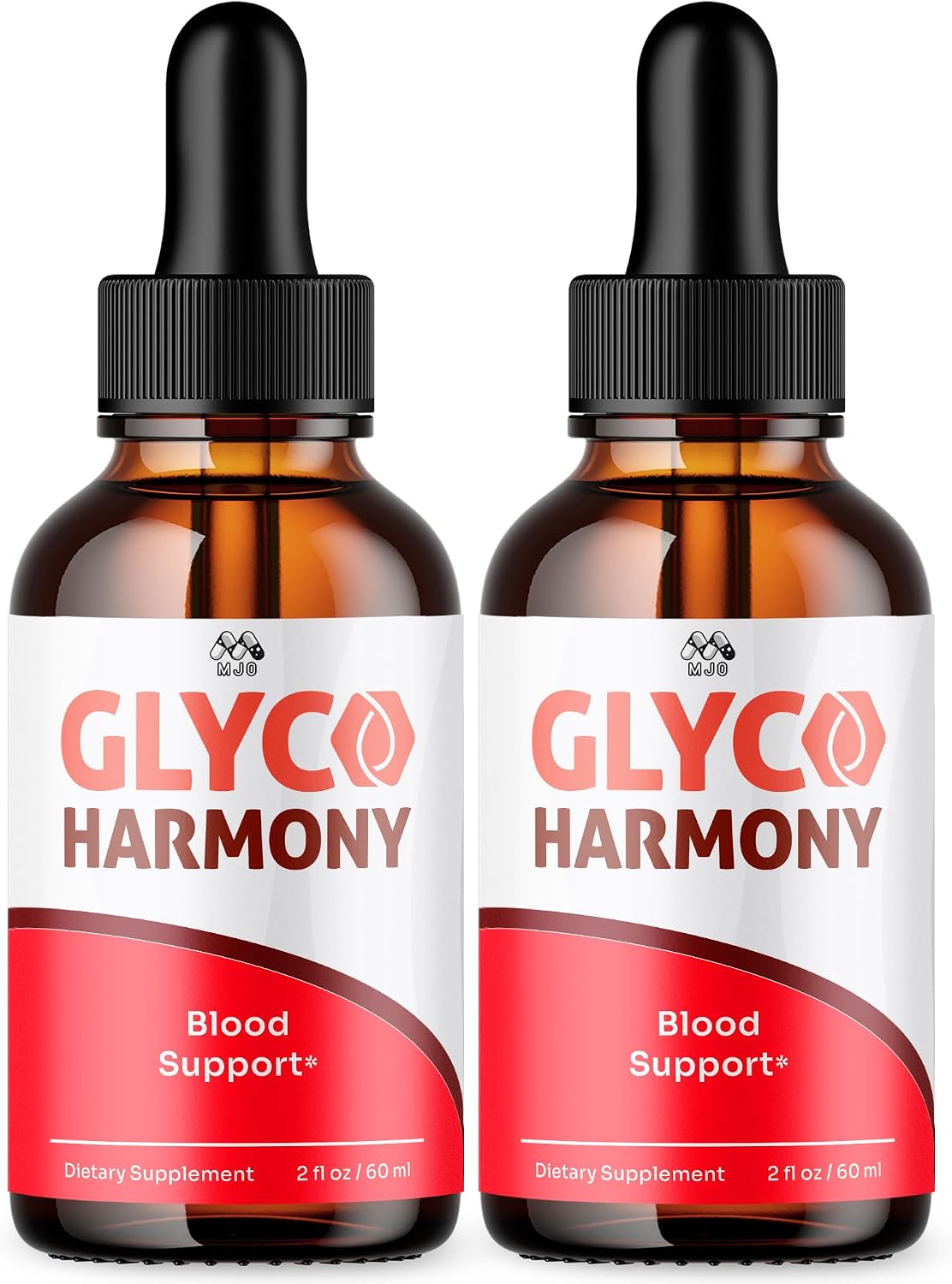 Glyco Harmony Drops, Official Glyco Harmony Liquid Supplement with All Natural Ingredients, GlycoHarmony Blood Support Max Strength Health &amp; Wellness Vitamin Supplement (2 Bottle Bundle, 60 Servings)