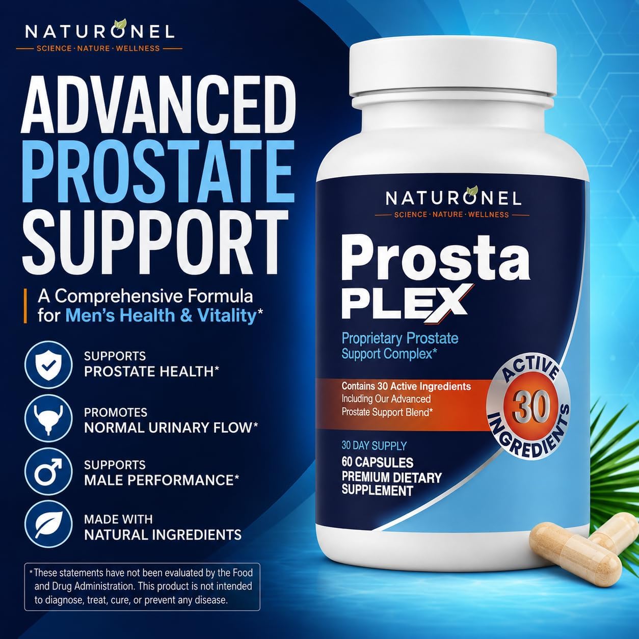 ProstaPlex Prostate Support (10 Bottles) Saw Palmetto 200mg, Pygeum, Plant Sterols, Mushroom Blend, Zinc &amp; Selenium - Supports Urinary Flow, Bladder Health &amp; Prostate Wellness