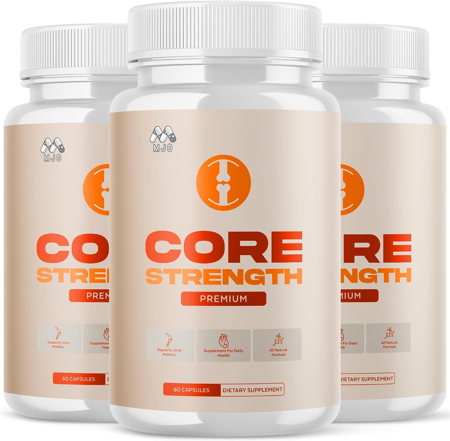 (3 Pack) Core Strength Supplement for Joint Support, Official Core Strength Joint Pills with All Natural Ingredients, Advanced Health &amp; Wellness Support with Max Strength Multivitamins (180 Capsules)