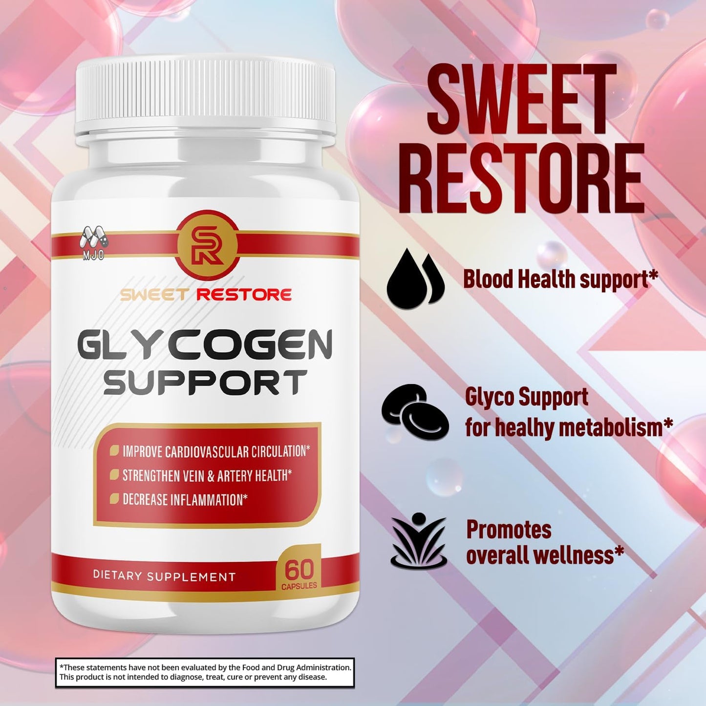 (2 Pack) Sweet Restore Glycogen Support Capsules, Official Sweet Restore Glycogen Support Pills with All Natural Ingredients, Overall Health and Wellness with Max Strength Multivitamin (120 Capsules)