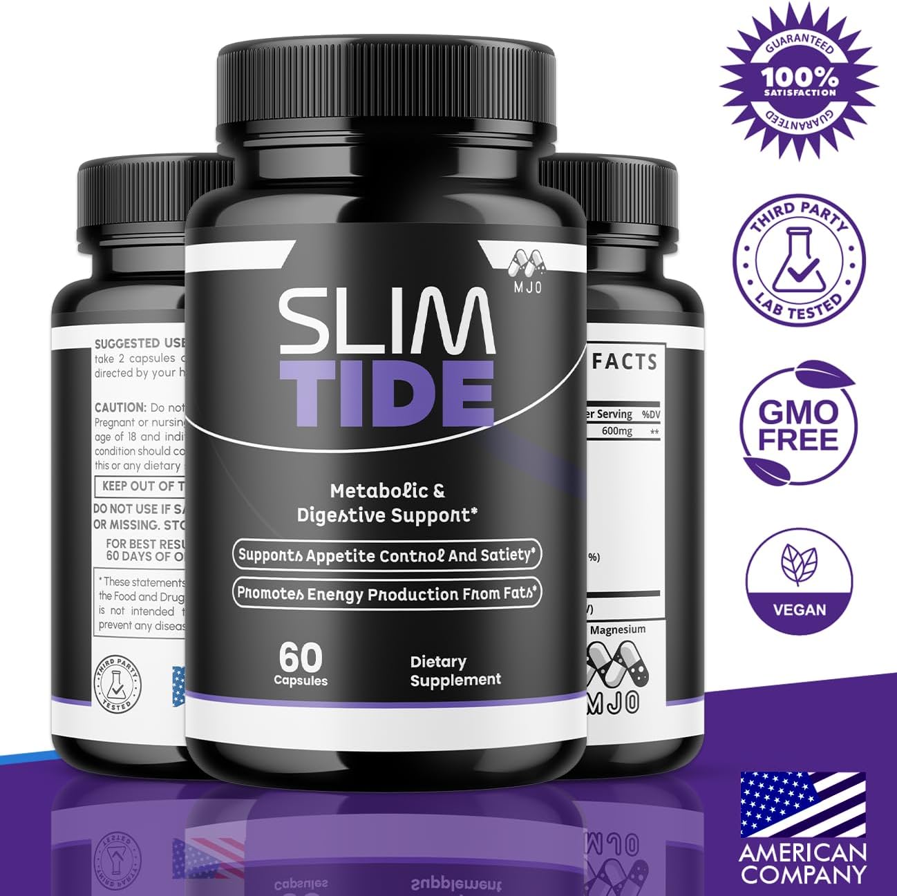Slim Tide Capsules, Official SlimTide Weight Management Pills with All Natural Ingredients, Advanced Formula Health &amp; Wellness Supplement with Maximum Strength Active Lifestyle Vitamins (60 Capsules)