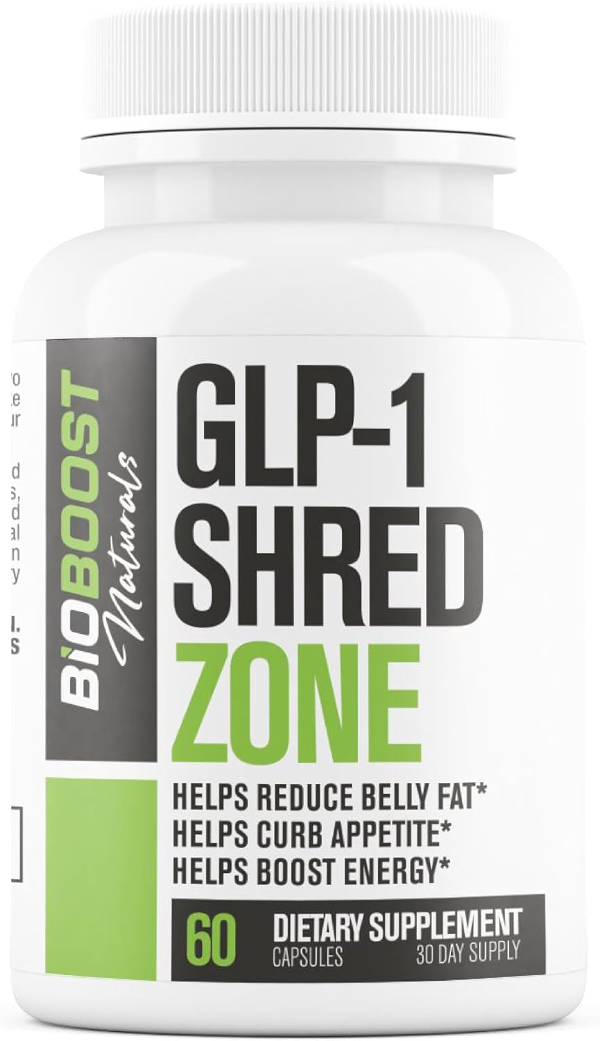 GLP-1 Shred Zone - Weight Loss Pills for Women &amp; Men + Appetite Suppressant Support - Supports Healthy Pathways Associated with GLP-1 Activity - Fat Burner Supplement - 60 Capsules