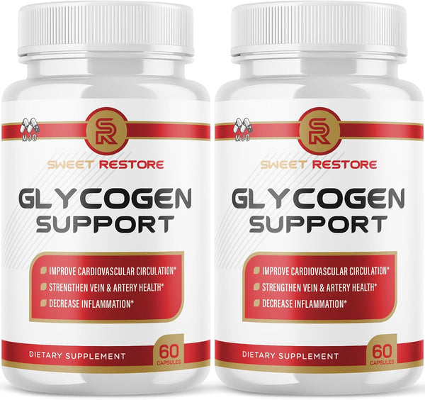 (2 Pack) Sweet Restore Glycogen Support Capsules, Official Sweet Restore Glycogen Support Pills with All Natural Ingredients, Overall Health and Wellness with Max Strength Multivitamin (120 Capsules)