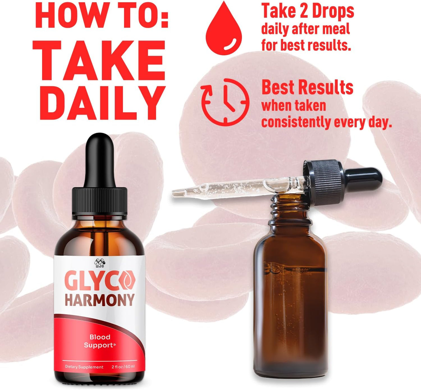 Glyco Harmony Drops, Official Glyco Harmony Liquid Supplement with All Natural Ingredients, GlycoHarmony Blood Support Maximum Strength Health and Wellness Vitamin Supplement (1 Bottle, 30 Servings)
