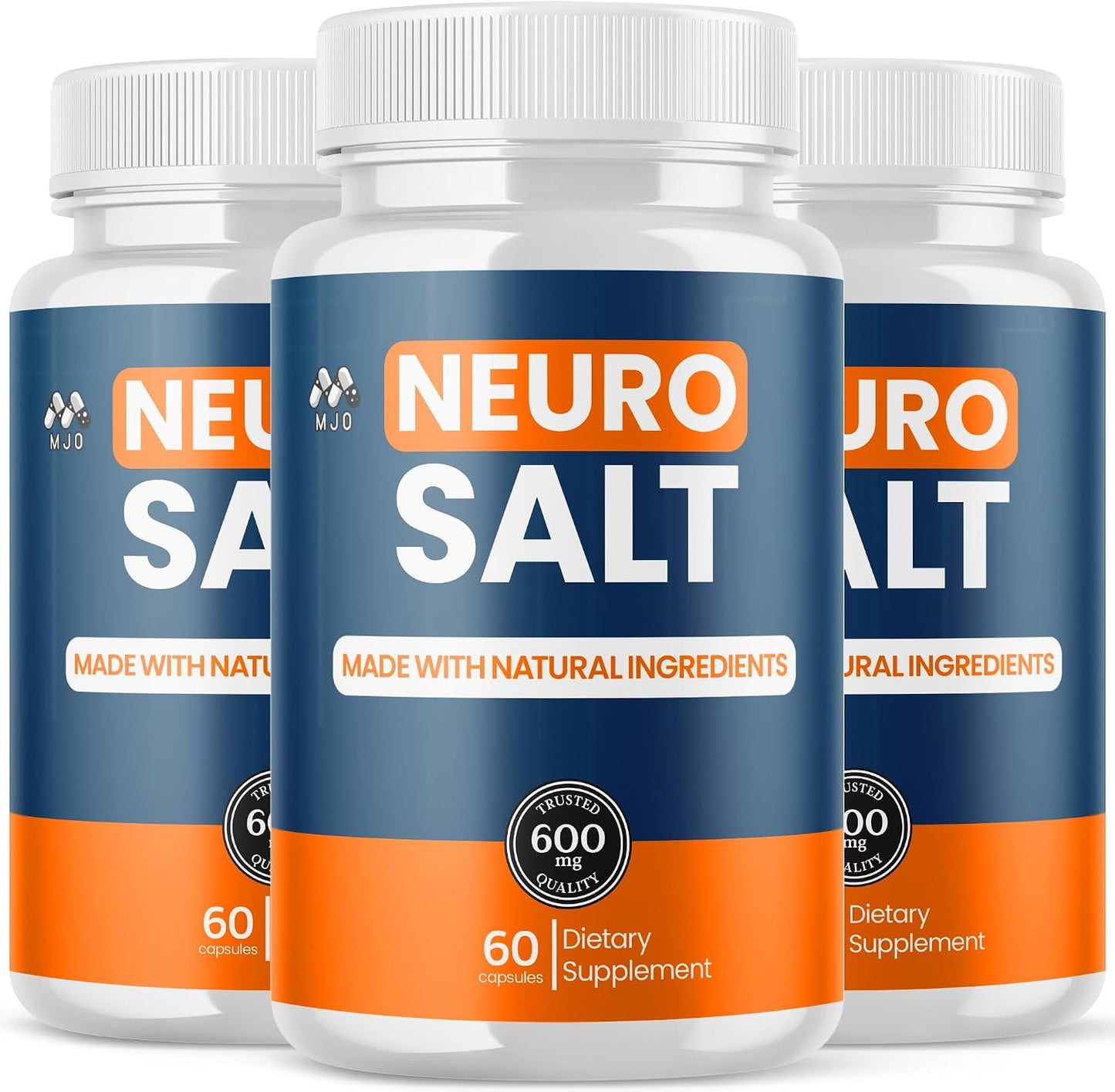 (3 Pack) Neuro Salt Capsules, NeuroSalt Pills with All Natural Ingredients, Advanced Neuro Salt Capsules Overall Health and Wellness Supplement Formula with Max Strength Multivitamin (180 Capsules)