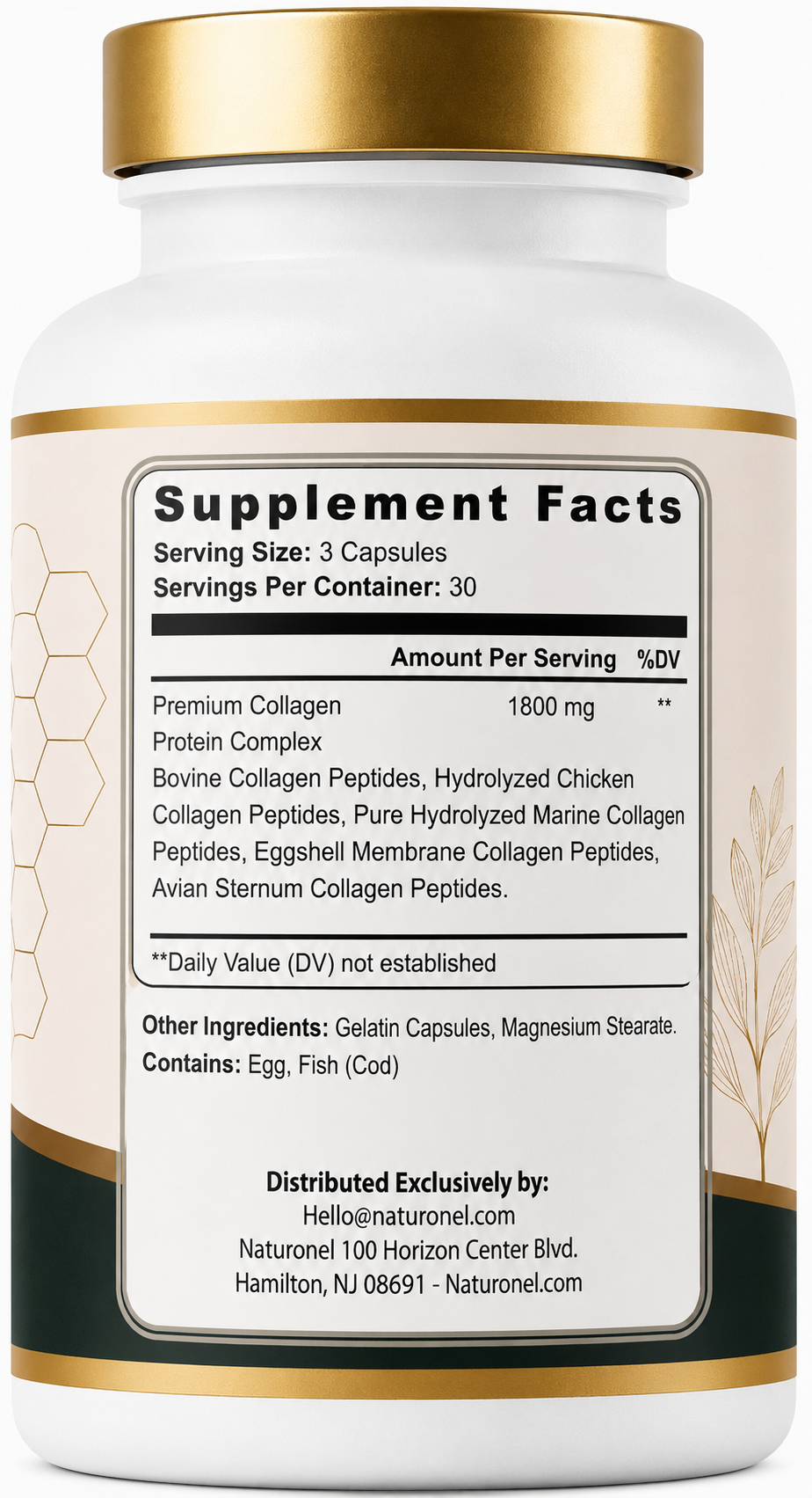 Naturonel Elastin Peptides - 90 Capsules