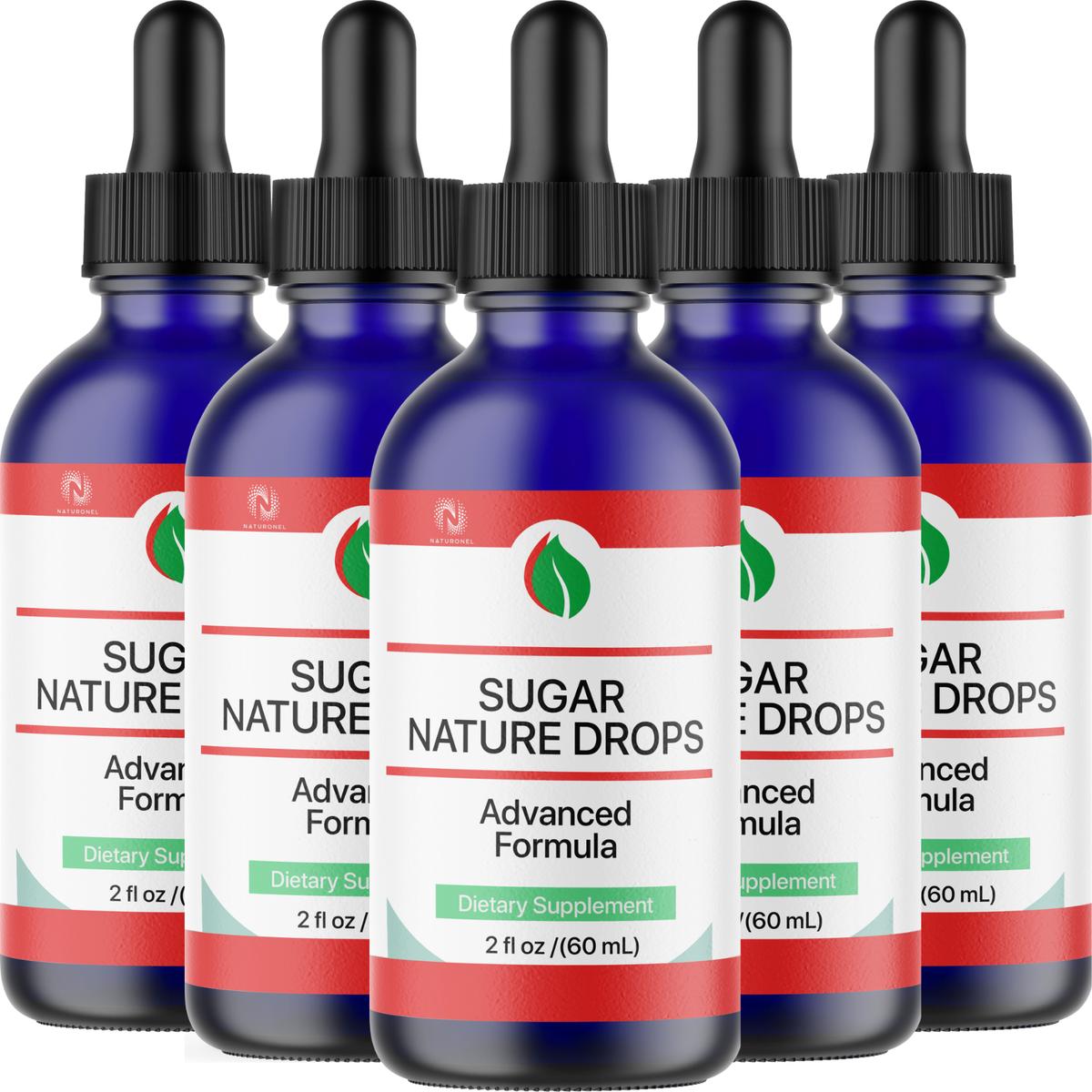 Sugar Nature Drops (5 Pack) – Glucose & Metabolic Support Formula with Amino Acid Blend