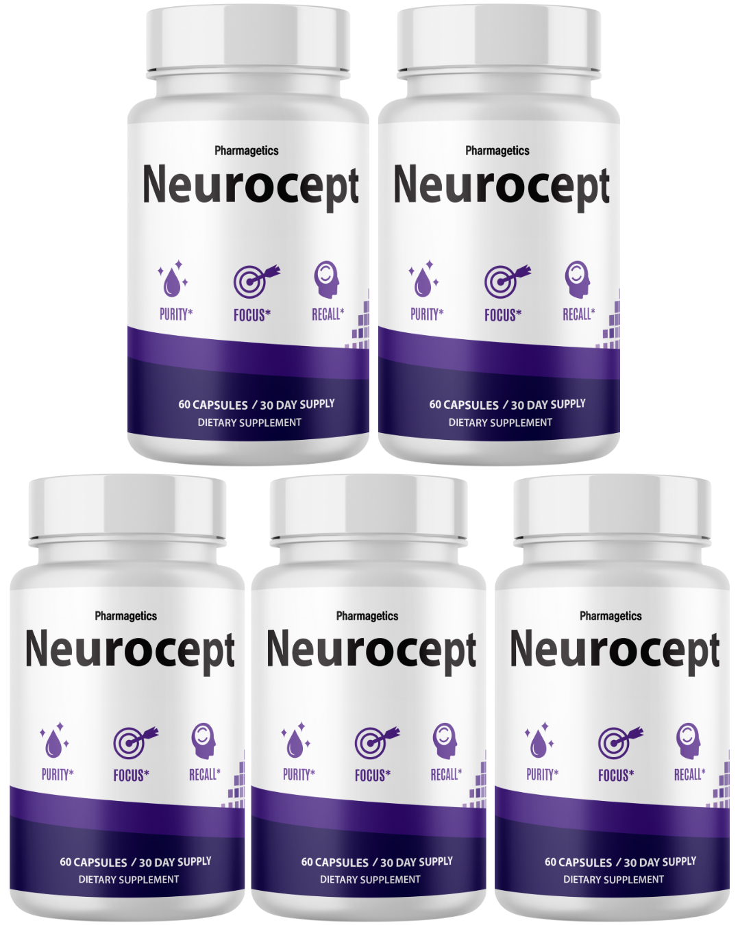 Neurocept Brain Health Support Dietary Supplement 60 Capsules