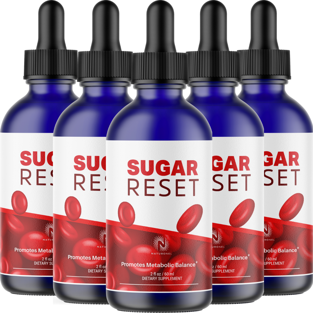 Sugar Reset Liquid Drops (5 Pack) – Daily Metabolic Support Formula – L-Arginine, L-Glutamine & L-Tryptophan – Natural Lemon Flavor