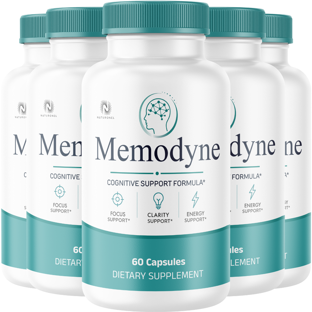 Memodyne Memory & Brain Health Supplement (5 Pack) – Advanced Nootropic Formula with DMAE, Bacopa, Huperzine A & Essential B Vitamins – Supports Focus, Clarity & Cognitive Function