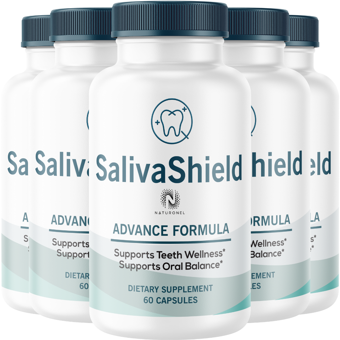 SalivaShield Oral Probiotic Supplement (5 Pack) – 40 Billion CFU Advanced Formula for Teeth Wellness & Oral Balance – 5 Probiotic Strains with Marine Polysaccharide & FOS
